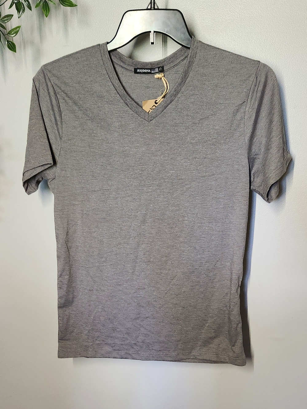 Kayden K Smoke Gray Women's V-Neck Tee - Small